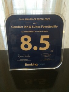 Comfort Inn & Suites - Fayetteville, AR - 2014 Award of Excellence